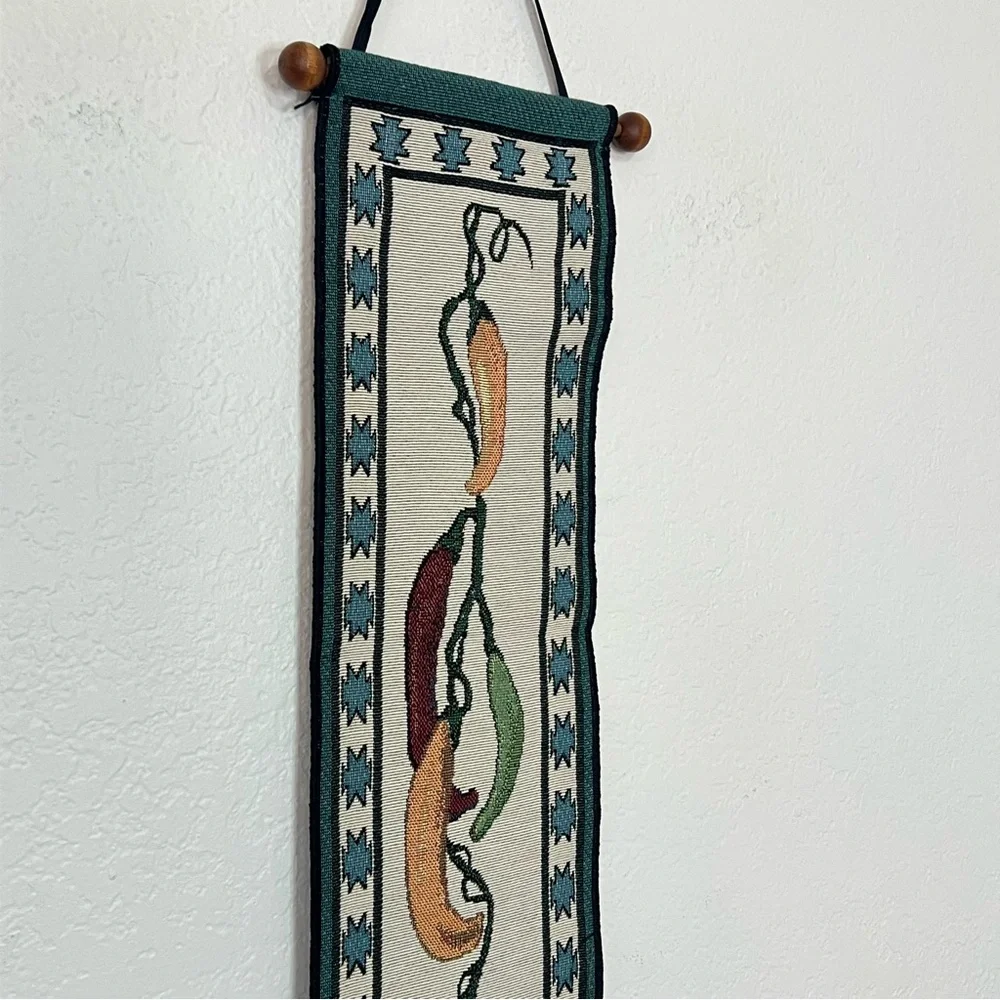 Vintage Hanging Bell Pull Tapestry Red Hot Chili Peppers 41” Made In‎ USA